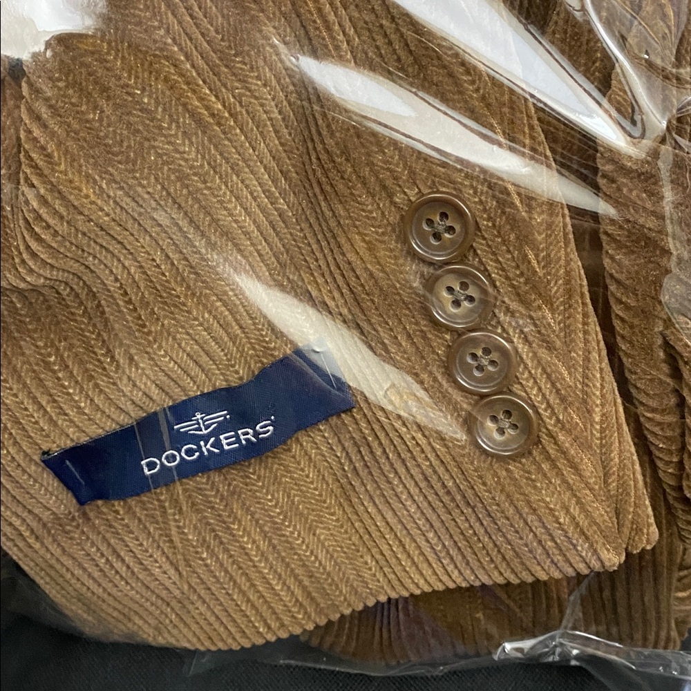 NWOT Dockers Corduroy Men's Tan Brown Blazer - Picture 15 of 15